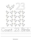 Count 23 Birds Worksheet