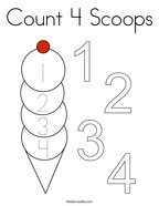 number 4 coloring pages twisty noodle