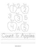 Count 5 Apples Worksheet