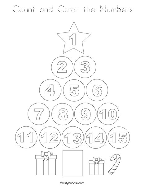 Count and Color the Numbers Coloring Page