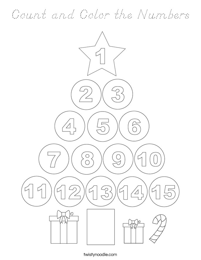 Count and Color the Numbers Coloring Page