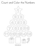 Count and Color the Numbers Coloring Page