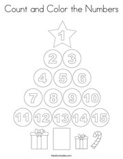 Count and Color the Numbers Coloring Page