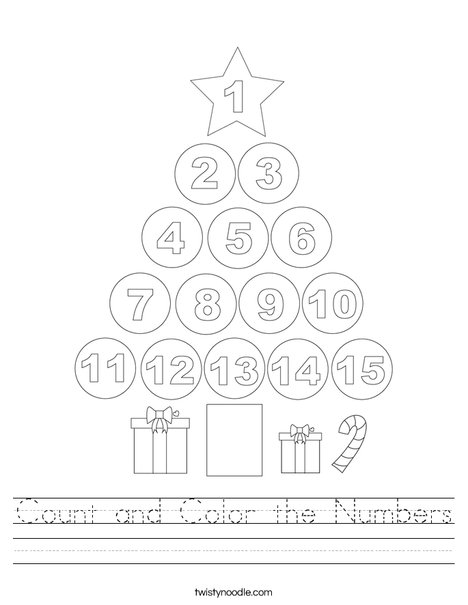 Count and Color the Numbers Worksheet