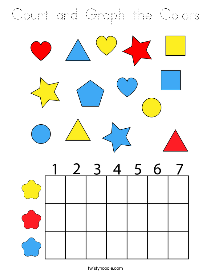 Count and Graph the Colors Coloring Page