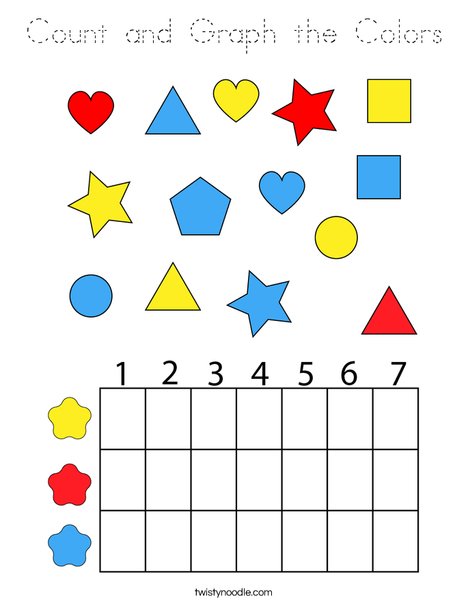 Count and Graph the Colors Coloring Page