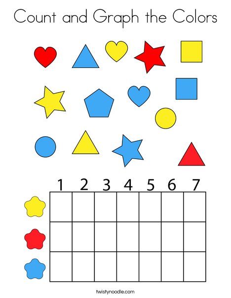 Count and Graph the Colors Coloring Page