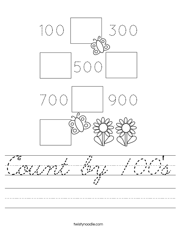 Count by 100's Worksheet