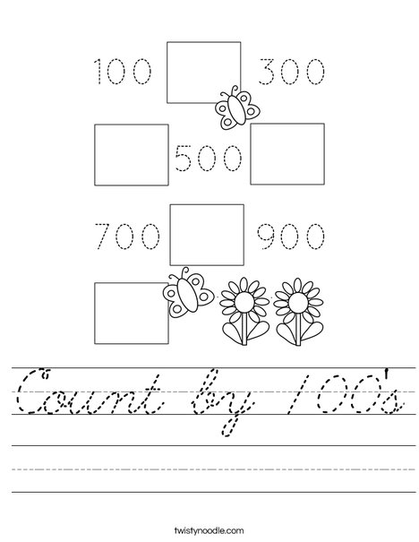 Count by 100's Worksheet