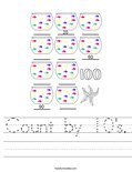 Count by 10's. Worksheet
