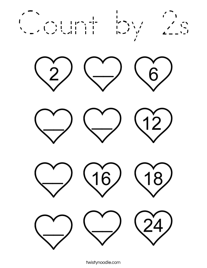 Count by 2s Coloring Page