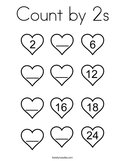 Count by 2s Coloring Page