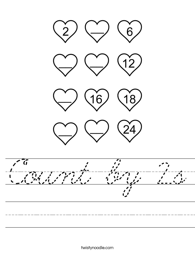 Count by 2s Worksheet