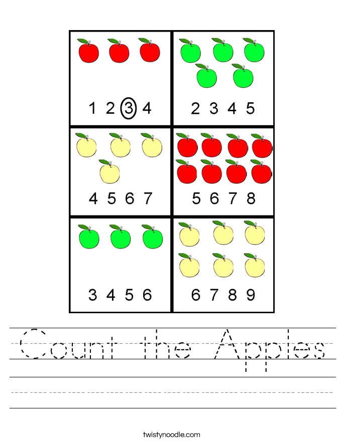 Count the Apples Worksheet