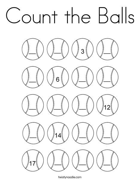 Count the Balls Coloring Page
