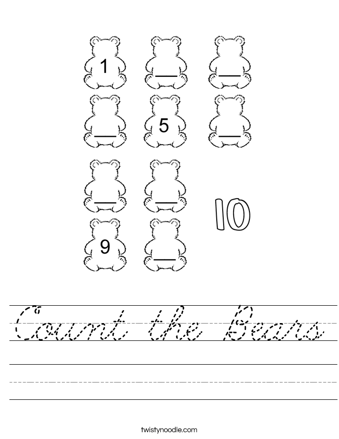 Count the Bears Worksheet