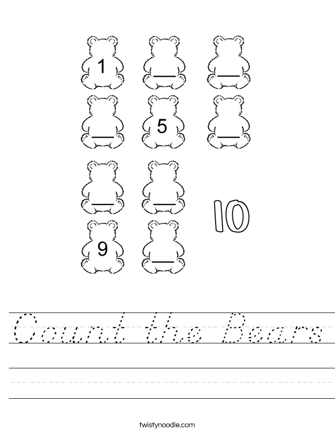 Count the Bears Worksheet
