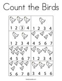 Count the Birds Coloring Page