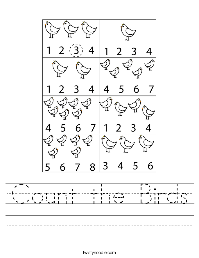 Count the Birds Worksheet