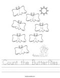 Count the Butterflies Worksheet