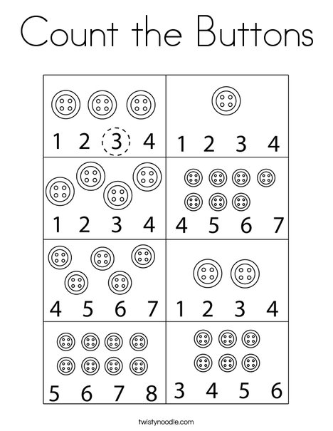 Count the Buttons Coloring Page