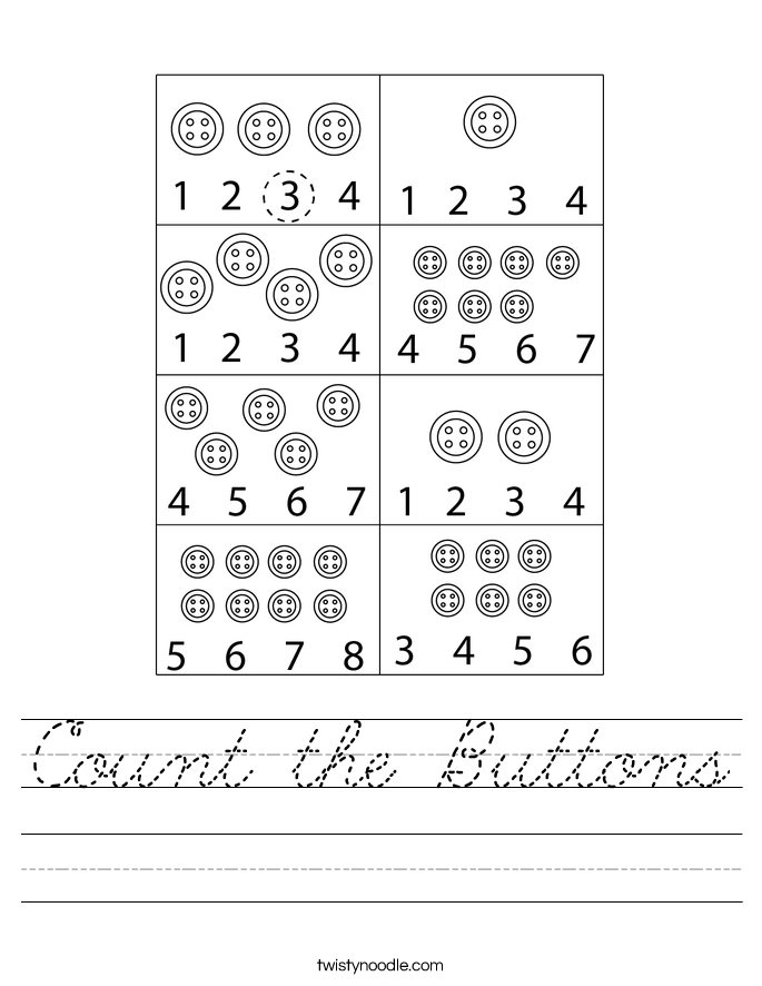 Count the Buttons Worksheet