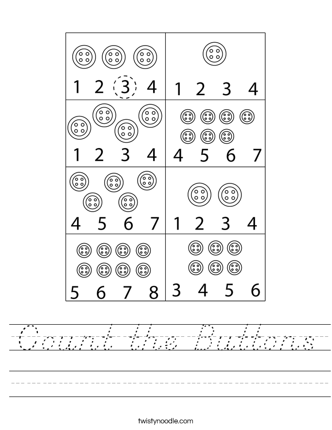 Count the Buttons Worksheet