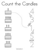 Count the Candles Coloring Page