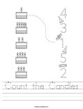Count the Candles Worksheet