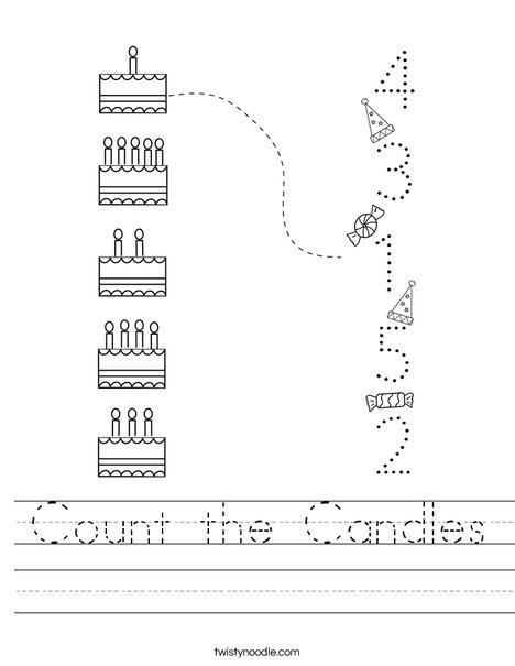Count the Candles Worksheet