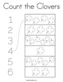 Count the Clovers Coloring Page