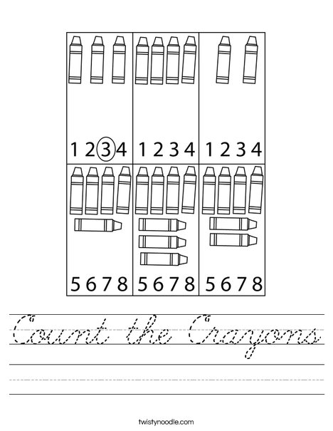 Count the Crayons Worksheet