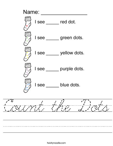 Count the dots Worksheet