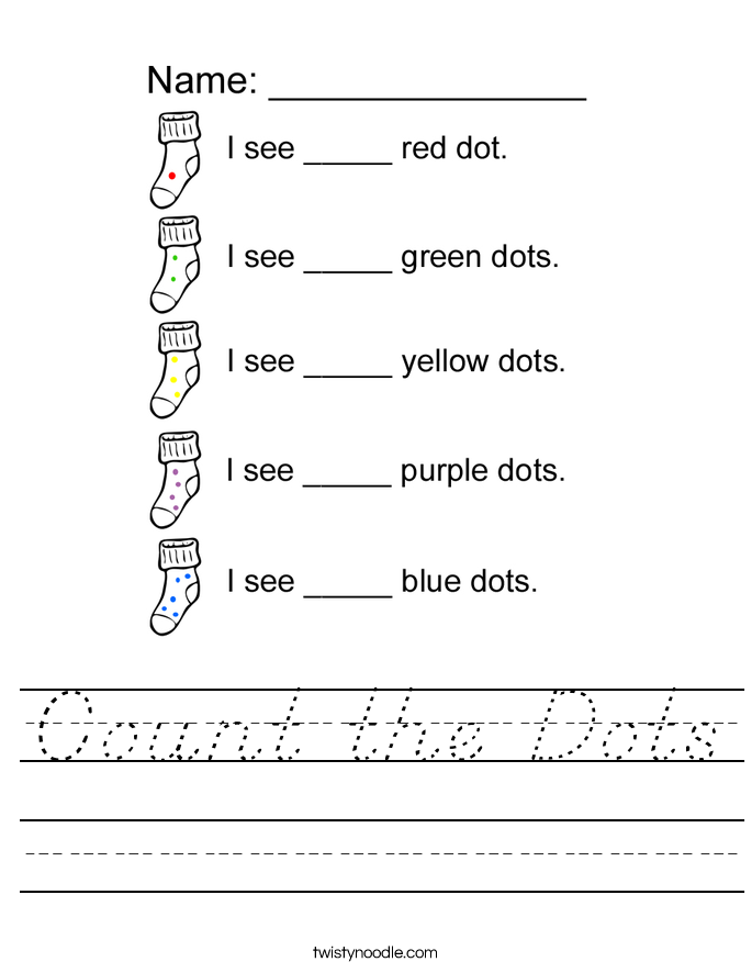 Count the Dots Worksheet