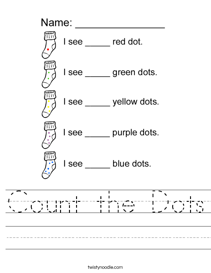 Count the Dots Worksheet