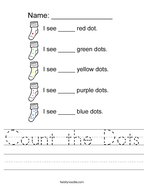 Count the Dots Handwriting Sheet