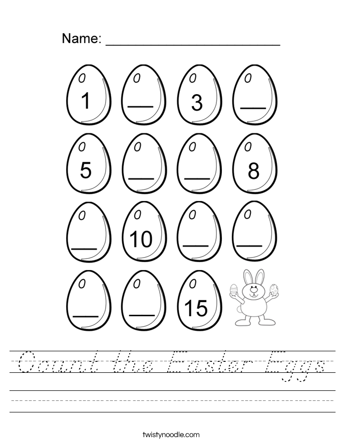 Count the Easter Eggs Worksheet
