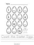 Count the Easter Eggs Worksheet