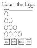 Count the Eggs Coloring Page