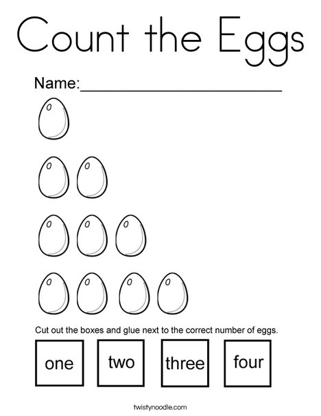 Count the Eggs Coloring Page