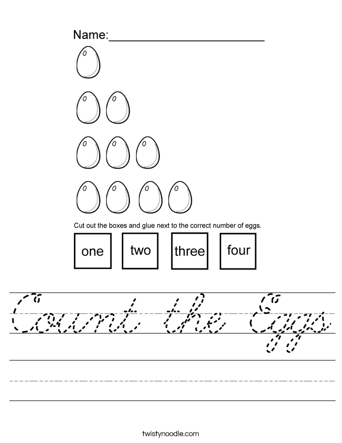 Count the Eggs Worksheet