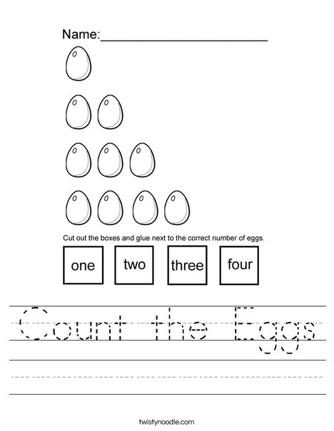 Count the Eggs Worksheet