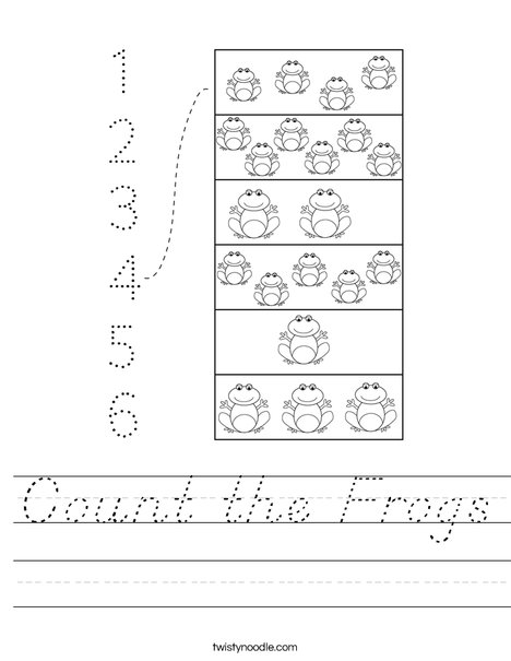 Count the Frogs Worksheet