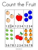 Count the Fruit Coloring Page