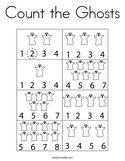 Count the Ghosts Coloring Page