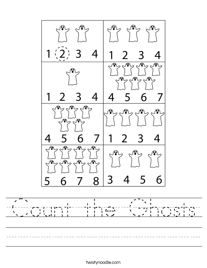 Count the Ghosts Worksheet