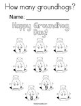 How many groundhogs? Coloring Page