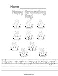 How many groundhogs? Worksheet