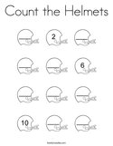 Count the Helmets Coloring Page