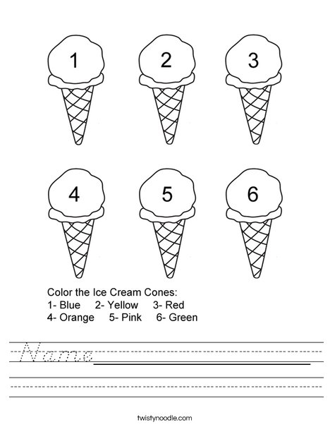Count the Ice Cream Cones Worksheet